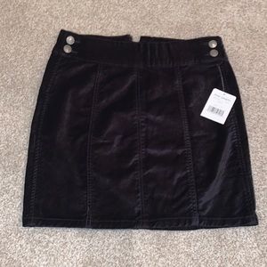 Free people mini black skirt